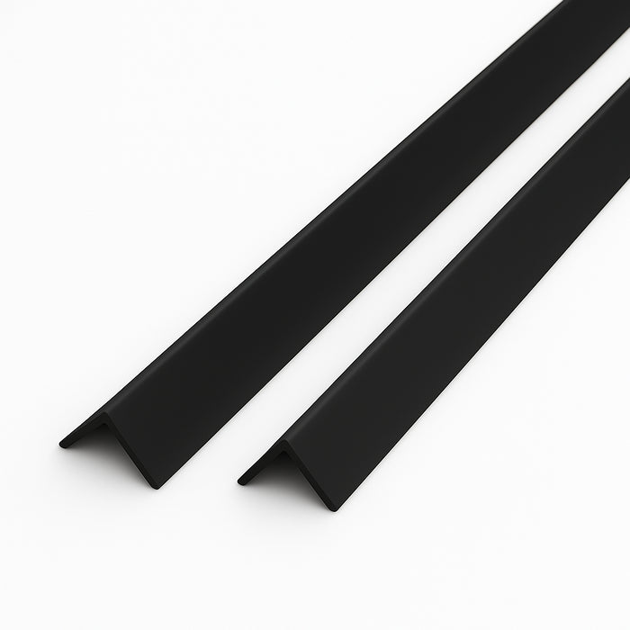 2 x Black Rigid Angle 100mm x 100mm x 1 Metre ^