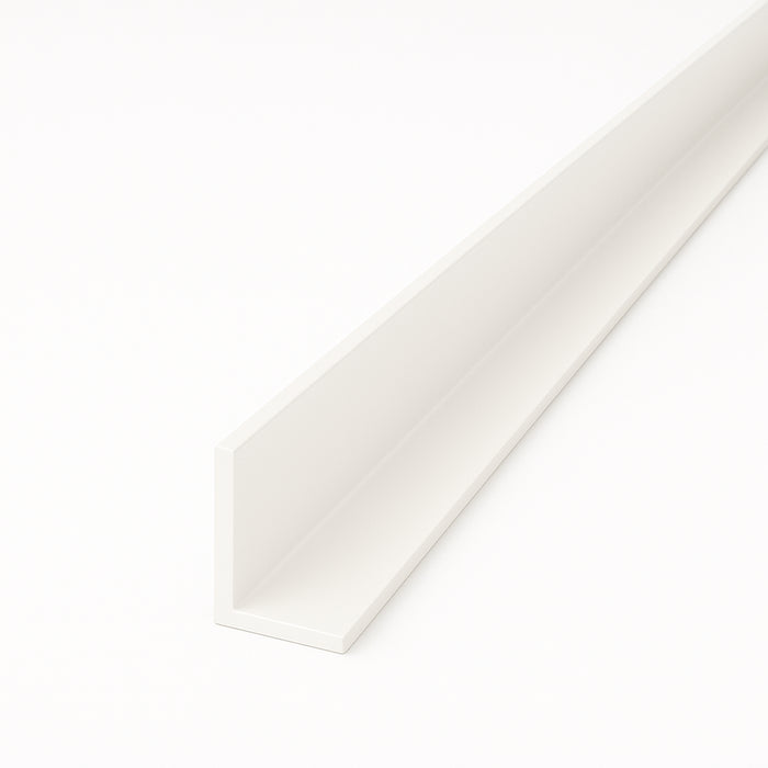 White Unequal Angle 70mm x 30mm x 1 Metre