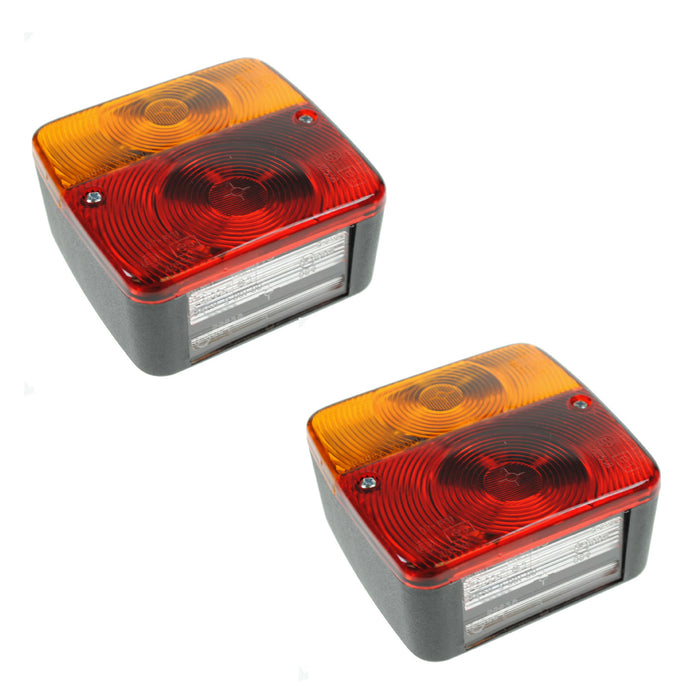 2 x Trailer Tail Rear Lights 4 Function Light Cluster