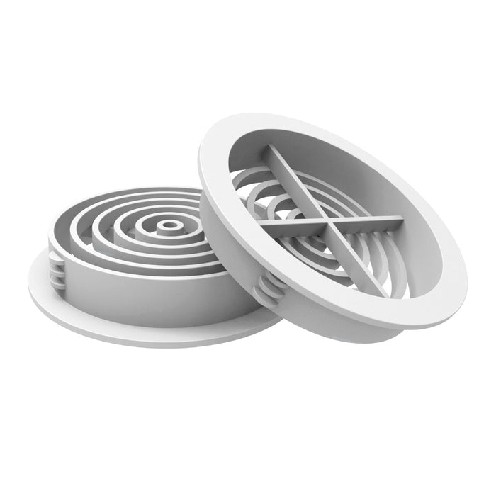 White Plastic 70mm Round Soffit Air Vents <br> Menu Options