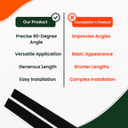 Black Unequal Angle 50mm x 25mm x 1  Metre