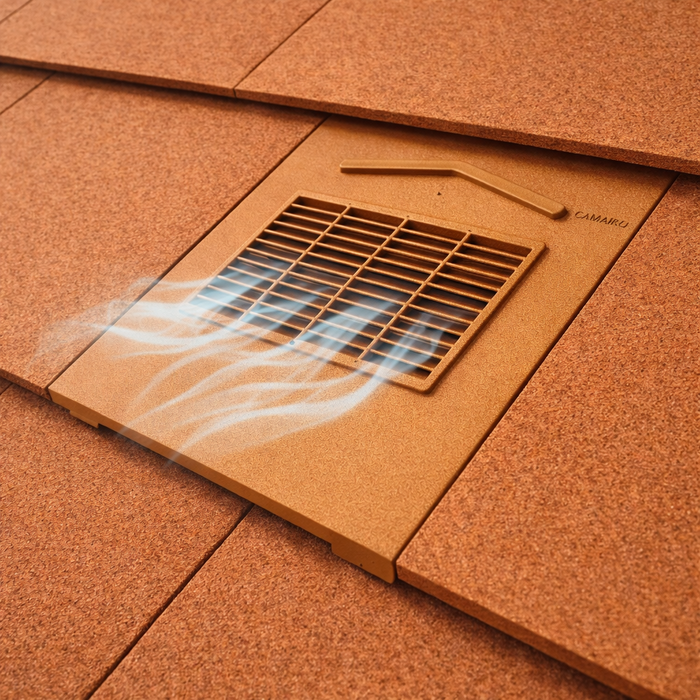 Timloc Grey Flat Edge Roof Tile Vent with Adapter
