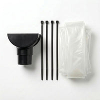 Black 20m Round Gutter Stop End Outlet Kit 112mm