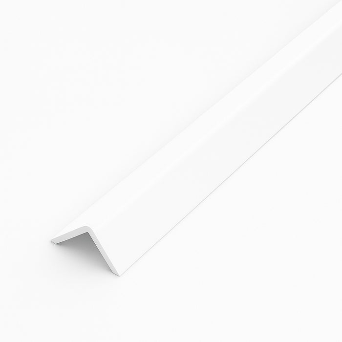1 x White Rigid Angle 100mm x 100mm x 1  Metre  ^