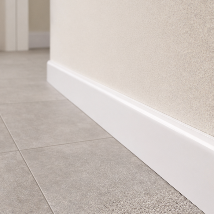 3 Pack White uPVC D-Mould Trim 45mm x 1m