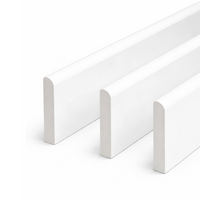 3 Pack White uPVC D-Mould Trim 45mm x 1m