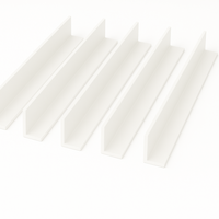 5 x White Unequal Angle 70mm x 30mm x 1  Metre