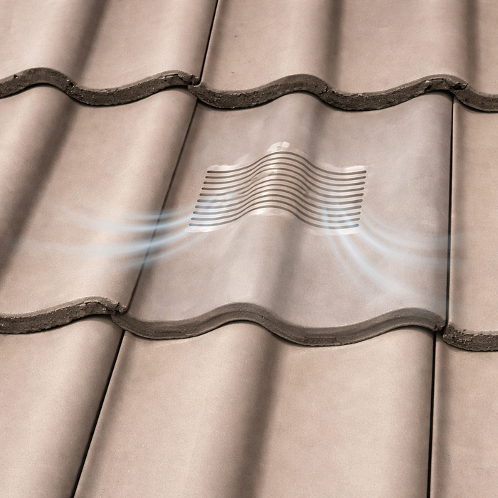 Timloc Terracotta Double Pantile Roof Tile Vent with Adapter