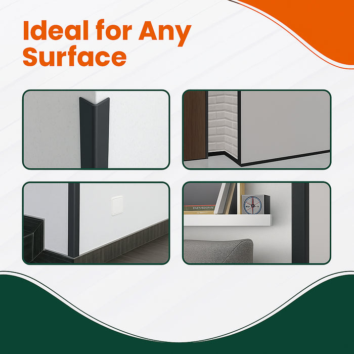 5 x Anthracite Grey Unequal Angle 70mm x 30mm x 1  Metre