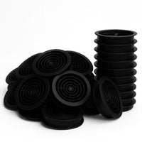 100 Pack 68mm Black Plastic Round Soffit Air Vents | UV Resistant UPVC Push-in Roof Disc for Fascia | Long-Lasting, Durable, and Weatherproof Circular Soffit Vent for Optimal Ventilation