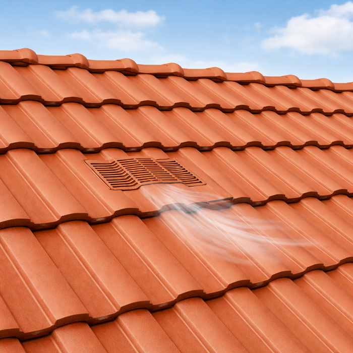 Timloc Red Castellated Roof Tile Vent