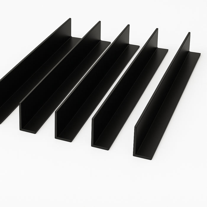 5 x Black Unequal Angle 70mm x 30mm x 1  Metre  ^