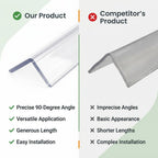 3 x 20x20mm Clear Angles x 1 Metre