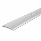 Wide Cover Strip Floor Transition, Matt Silver Finish, 38mm x 89.5cm, DIY Door Threshold Joint Protector and Edge Trim