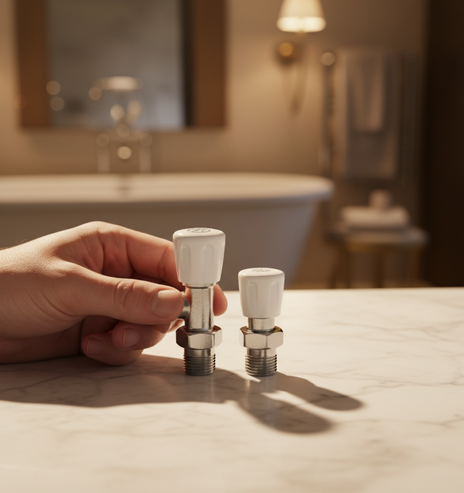 Kartell Angled Radiator Valves LS/WH