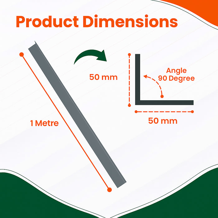 1 x Anthracite Grey Rigid Angle 50mm x 50mm x 1  Metre  ^