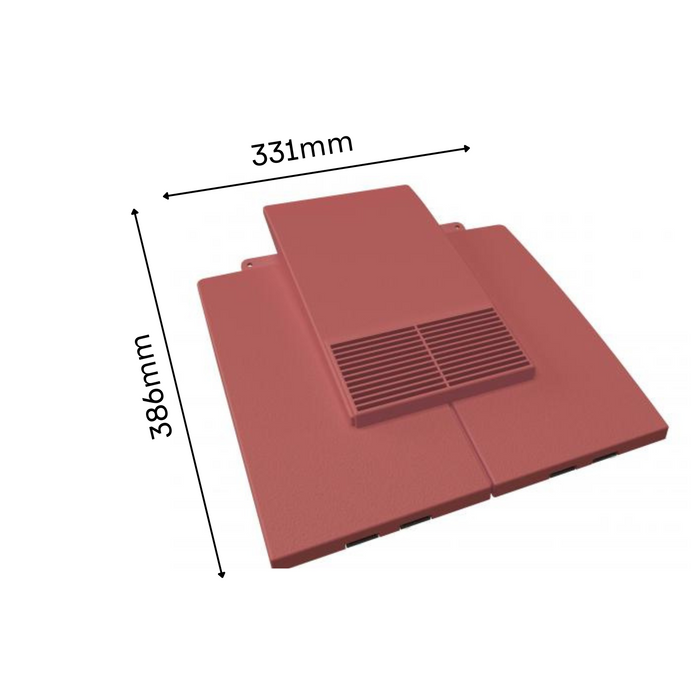 Manthorpe Antique Red Plain In-line Roof Tile Vent & Pipe Adapter / for concrete and Clay Tiles
