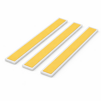 3 x 50mm White Adhesive Taped PVC Flat Bar x 1 Metre