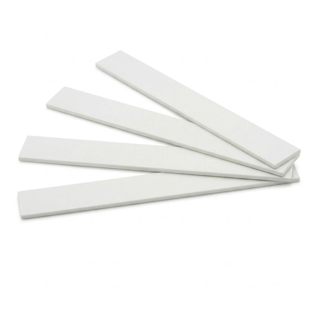 4 x 25mm White PVC Flat Bar x 1 Metre