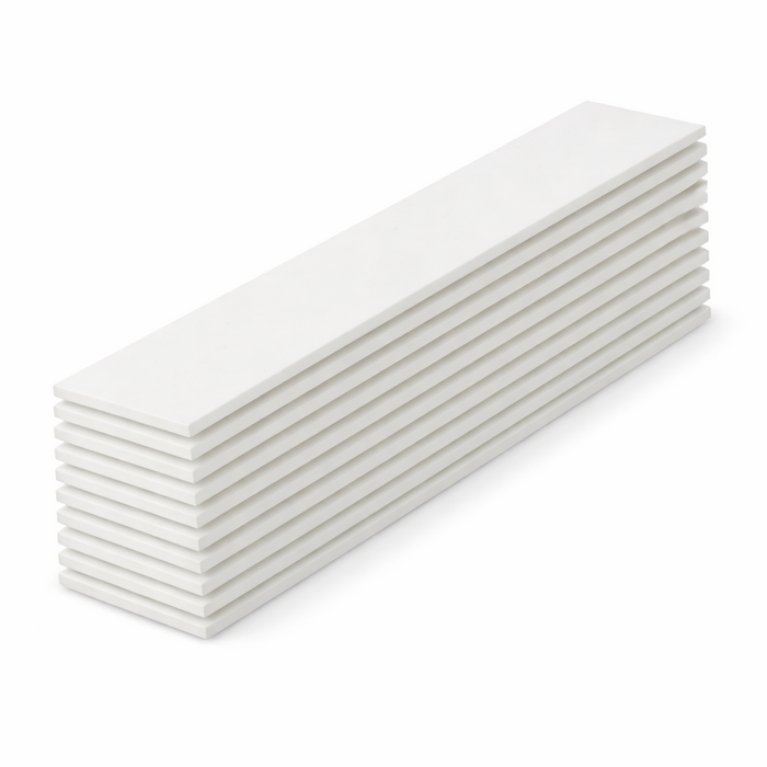 10 x 38mm White PVC Flat Bar x 1 Metre