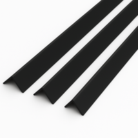 3 x Black Rigid Angle 100mm x 100mm x 1  Metre  ^
