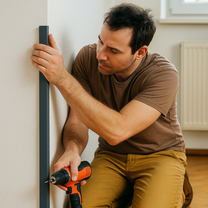 4 x Anthracite Grey Unequal Angle 70mm x 30mm x 1  Metre