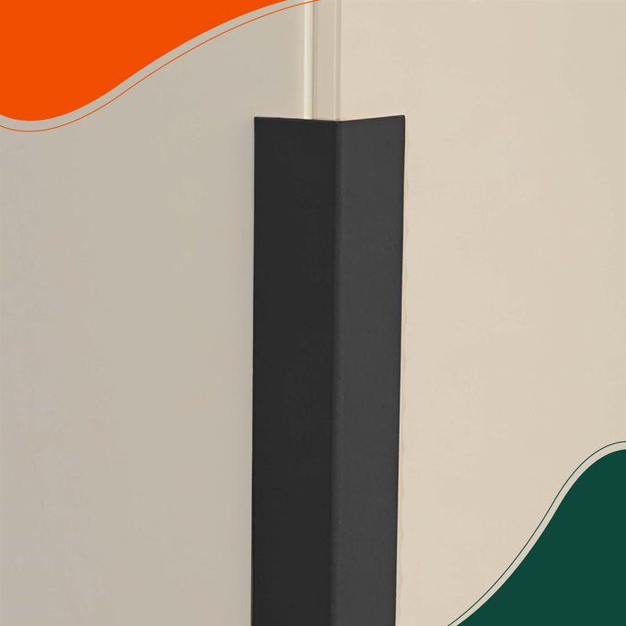 2X Black Rigid Angle - 40mm x 40mm x 1m PVC Corner Trim