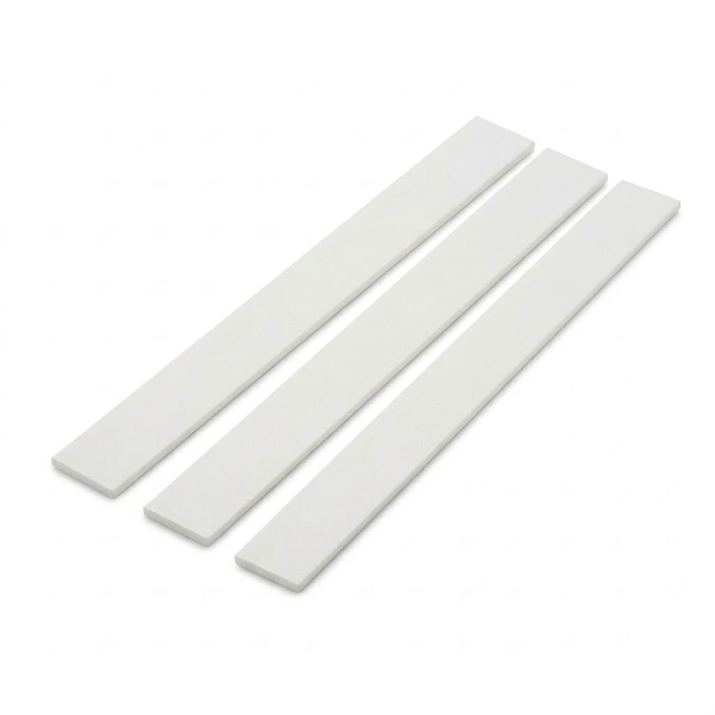 3 x 25mm White PVC Flat Bar x 1 Metre
