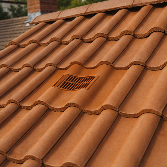 Timloc Grey Double Pantile Roof Tile Vent with Adapter