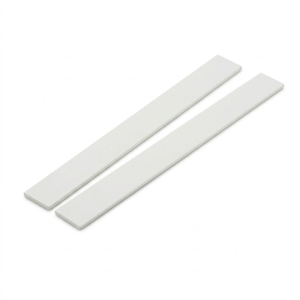 2 x 25mm White PVC Flat Bar x 1 Metre