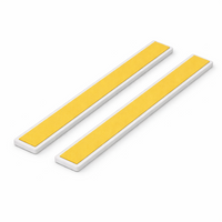 2 x 25mm White Adhesive Taped PVC Flat Bar x 1 Metre