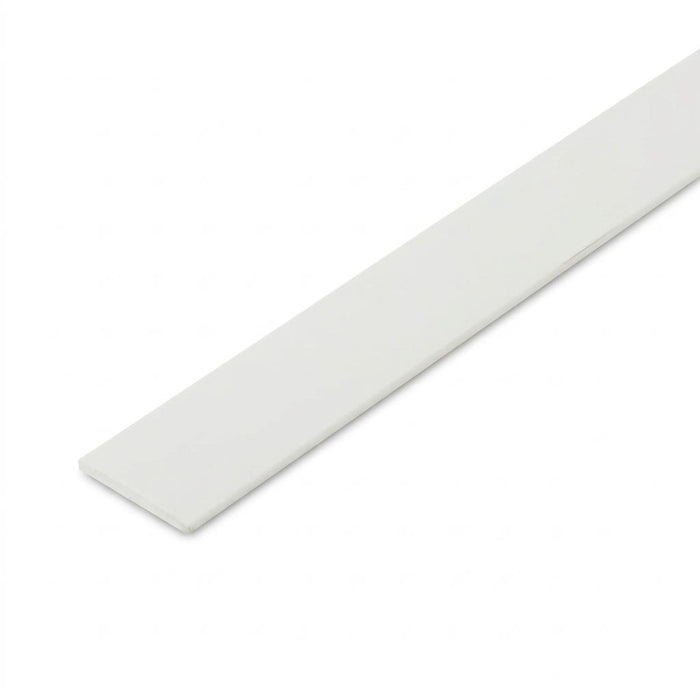 1 x 12mm White PVC Flat Bar x 1 Metre