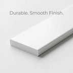 3 x 25mm White PVC Flat Bar x 1 Metre