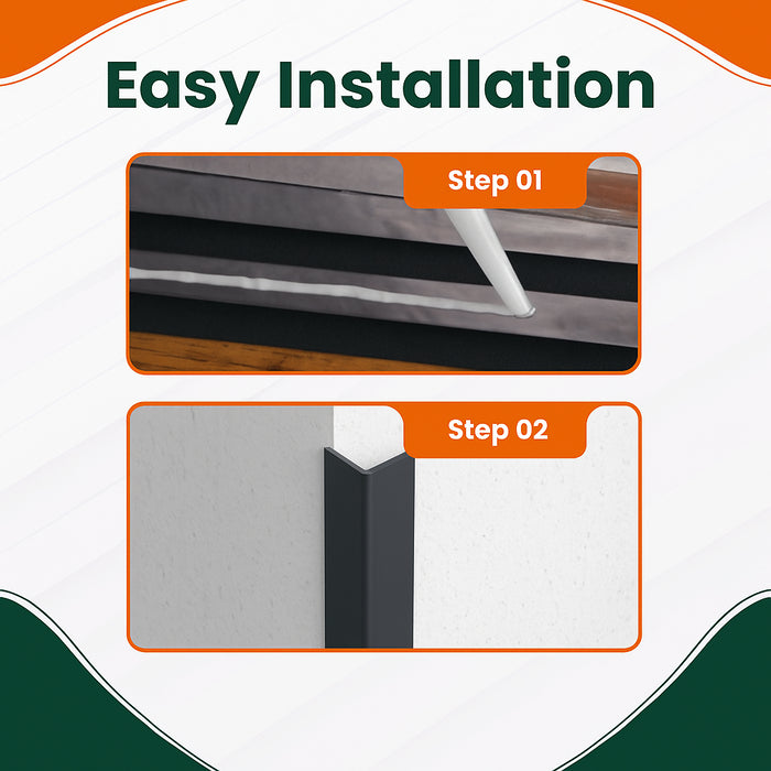 5 x Anthracite Grey Rigid Angle 40mm x 40mm x 1  Metre  ^