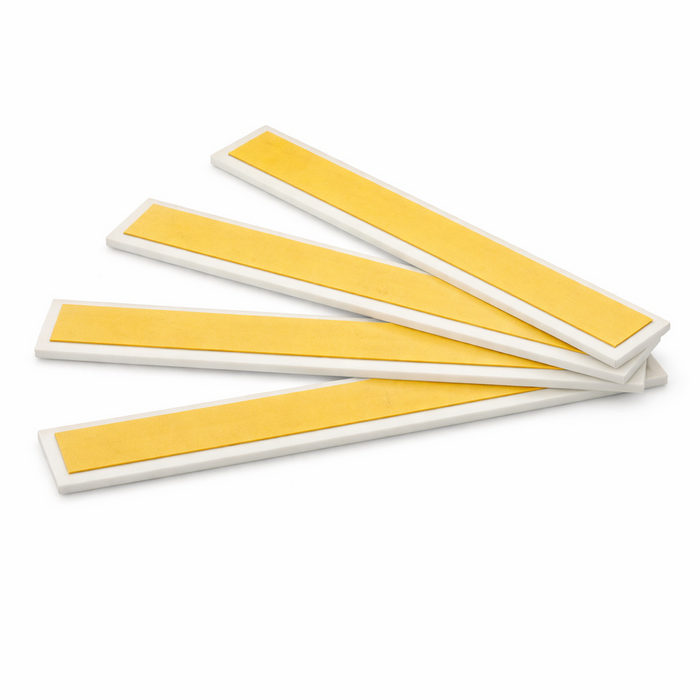 4 x 75mm White Adhesive Taped PVC Flat Bar x 1 Metre