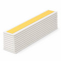 10 x 75mm White Adhesive Taped PVC Flat Bar x 1 Metre