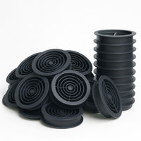 100 Pack 68mm Grey Plastic Round Soffit Air Vents | UV Resistant UPVC Push-in Roof Disc for Fascia | Long-Lasting, Durable, and Weatherproof Circular Soffit Vent for Optimal Ventilation