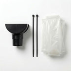 Black 5m Round Gutter Stop End Outlet Kit 112mm
