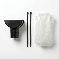 Black 5m Round Gutter Stop End Outlet Kit 112mm