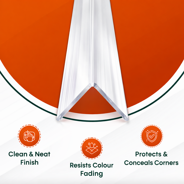 15 x 20x20mm Clear Angles x 1 Metre