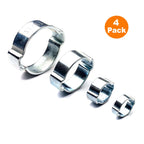 4 x W1 Double Ear Clamps  [ 9 - 11mm ]       (0102) ^^