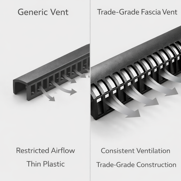 20 x Easy Trim Over Fascia Vent 25mm x 1 Metre