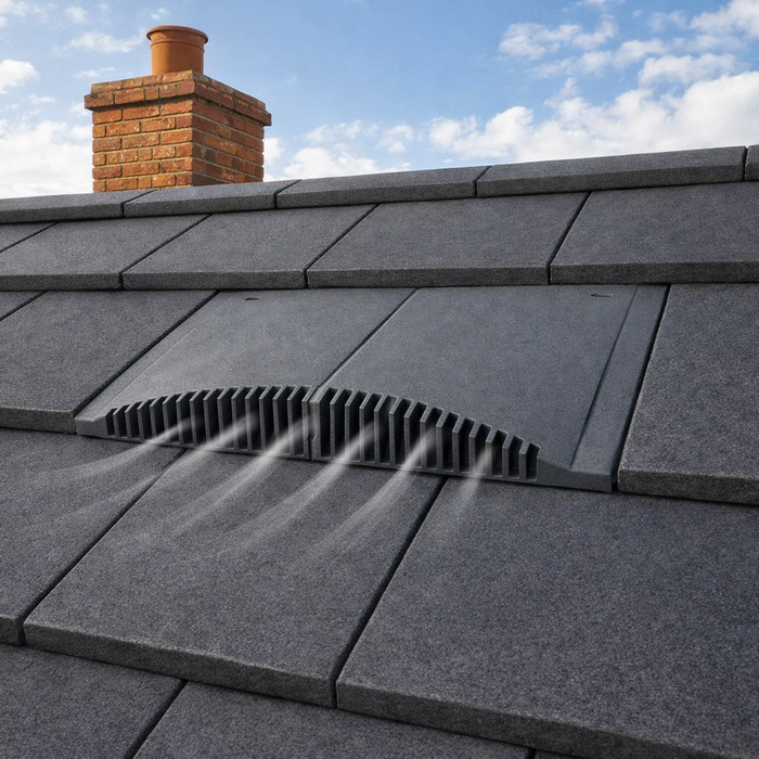 Timloc Brown Interlocking Plain Roof Tile Vent with Adapter