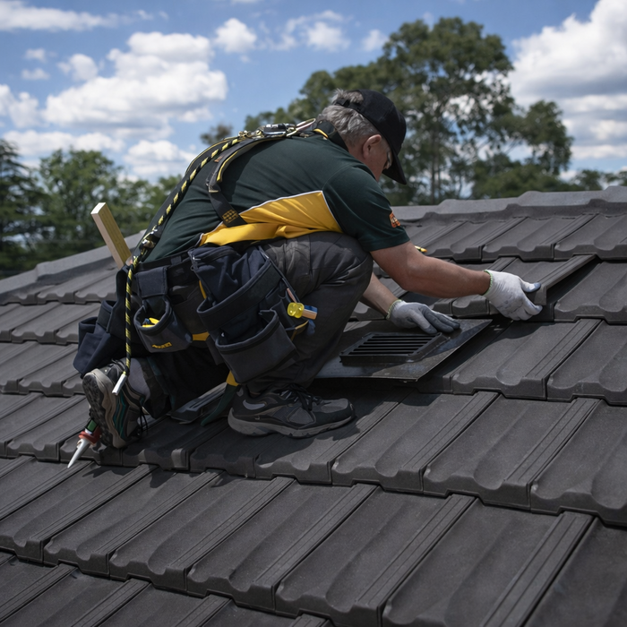 Timloc Grey Flat Edge Roof Tile Vent