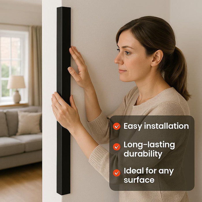 10 Pack Black 1 Metre UPVC Plastic Rigid Angle 25 x 25mm Corner Cover Trim 90 Degree