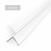 15 x 50x50mm Clear Angles x 1 metre
