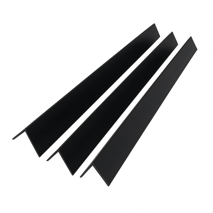 3x Black Rigid Angle – 40mm x 40mm x 1m PVC Corner Trim