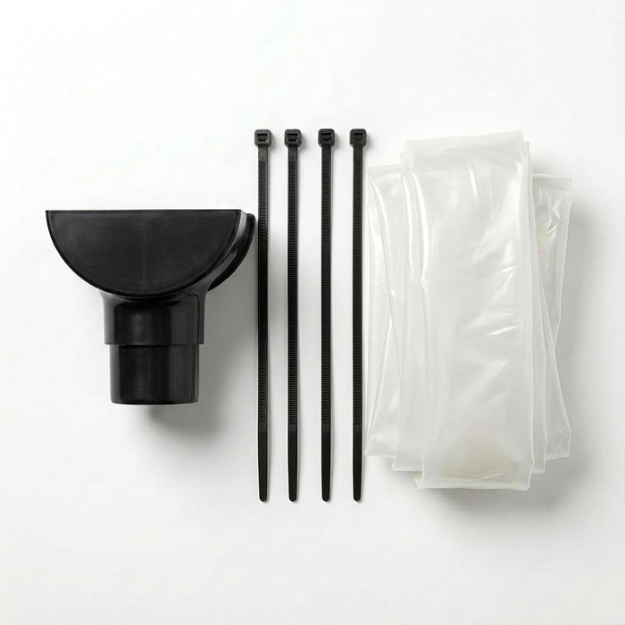 Black 30m Round Gutter Stop End Outlet Kit 112mm