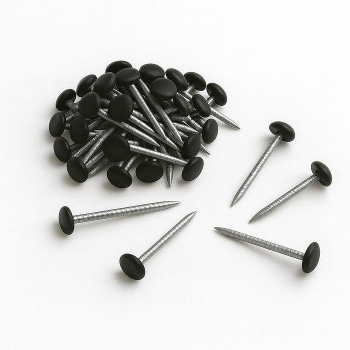 1500 Pack 40mm Black UPVC Poly Top Pins Nails