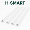 4 Pack - White Rigid Angle Trim - 10mm x 10mm x 1 Metre - PVC Corner Protector